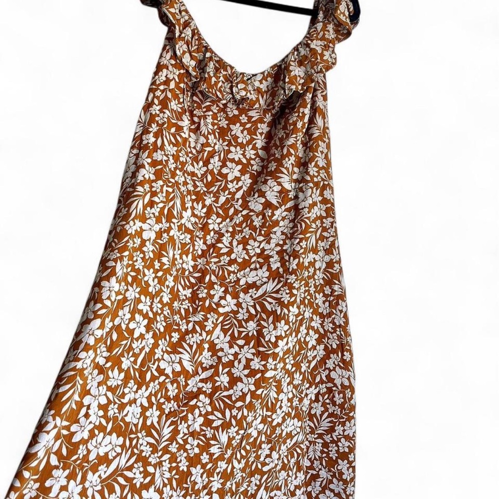 Old Navy Floral Orange and White Dress